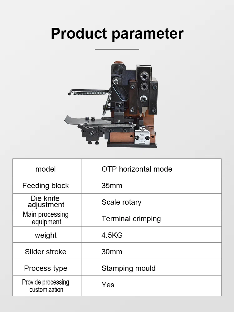 U-shaped OTP mold, terminal crimping machine die, terminal machine mold, OTP U-shaped mold, Terminal Machine Applicator
