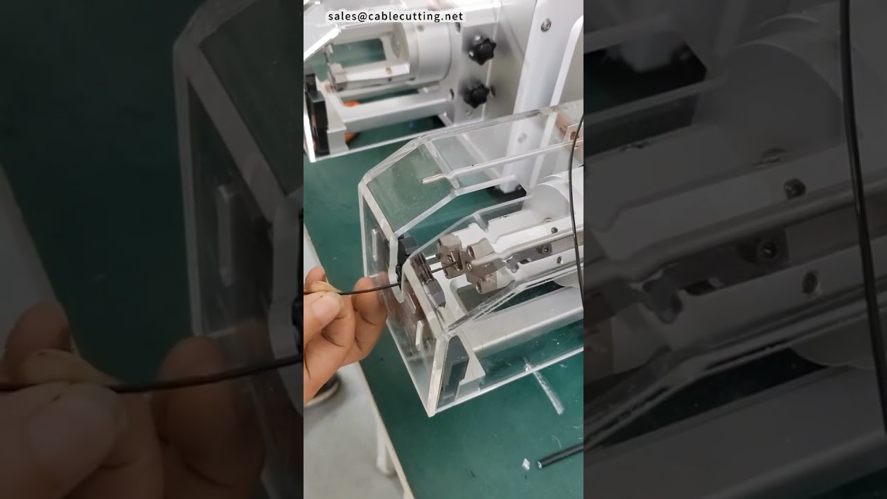 Μηχανή Απογύμνωσης Ομοαξονικού Καλωδίου για Σύρμα Teflon με Περιστροφική Κοπή - Χωρίς Ζημιά Αγωγού #εργοστάσιο #μηχανή