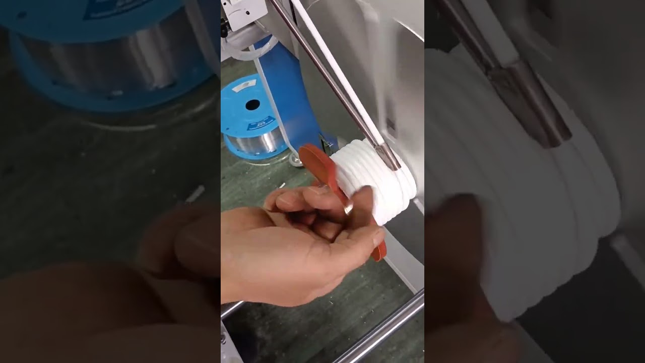 Αυτόματη Μηχανή Μέτρησης, Διαλογής, Κοπής και Τυλίγματος Σωλήνων Καθαριστή Νερού #εργοστάσιο #μηχανή